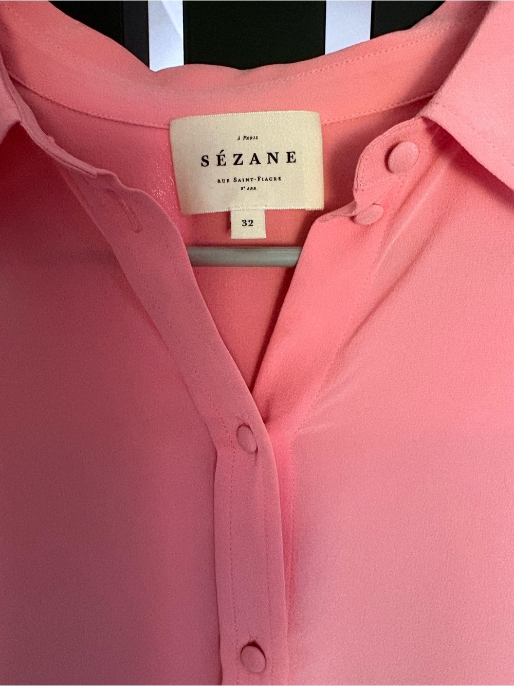 Sézane Pink Button-Down Blouse